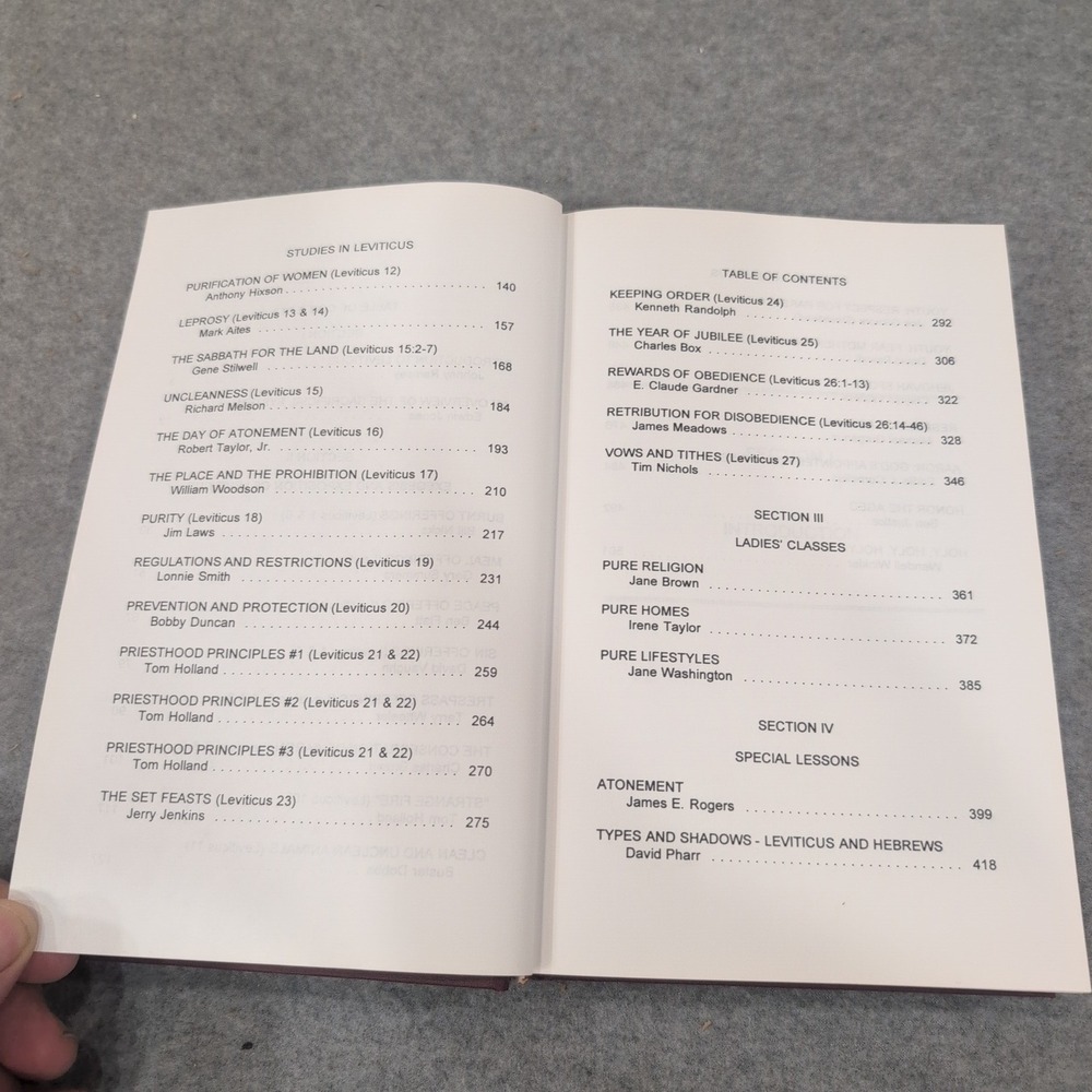 Studies in Leviticus 1998 East Tennessee School of Preaching Lectureship Book - Picture 6 of 7